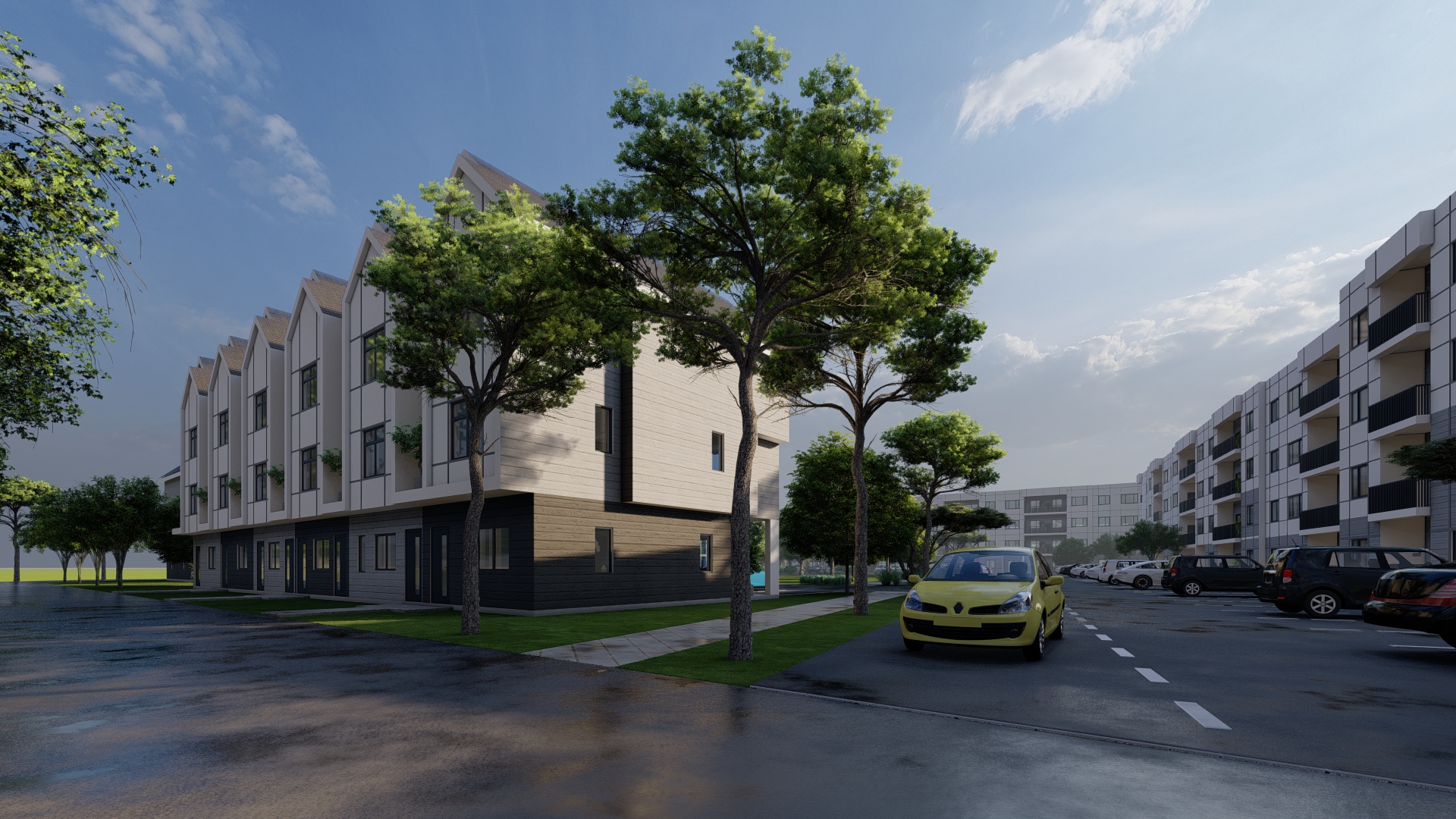 Modern affordable housing community